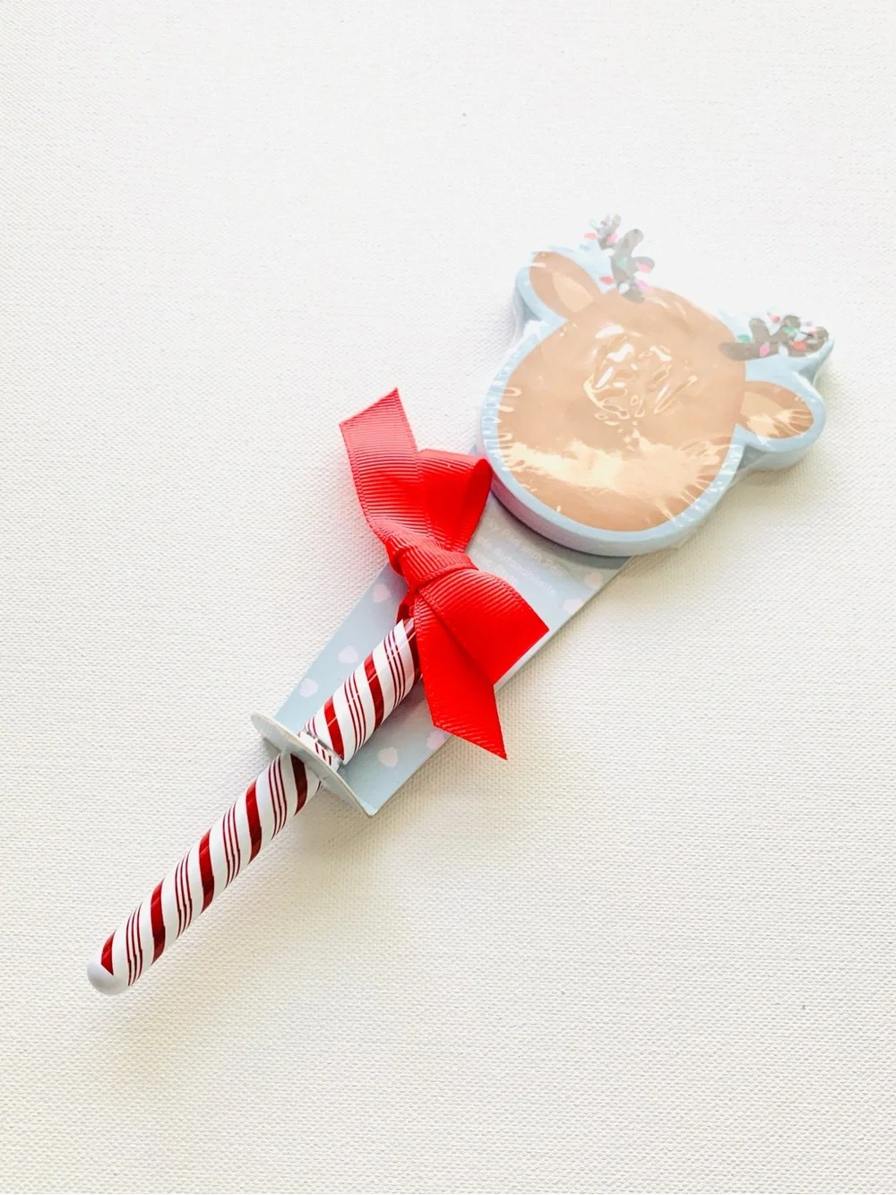 NWT Lady Jayne Christmas Reindeer Sticky & Candy Cane Pen